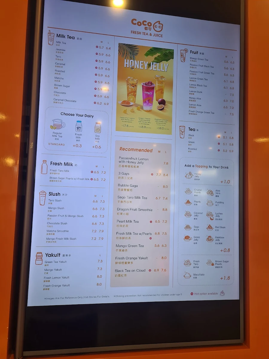 Menu, CoCo