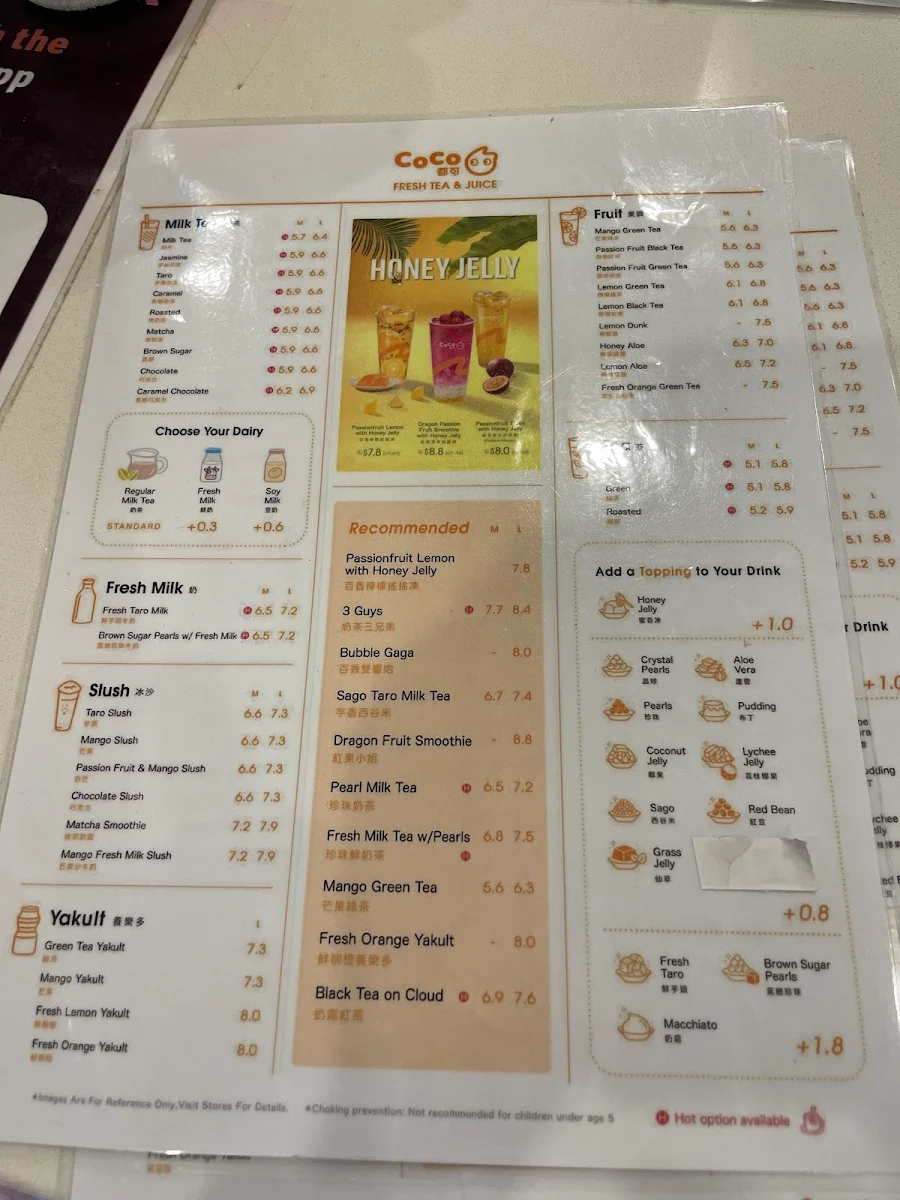 Menu, CoCo