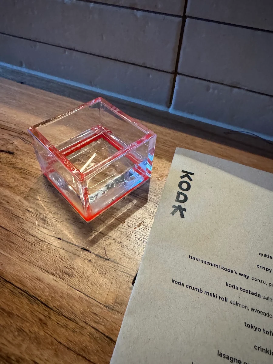 Menu, KODA Sydney