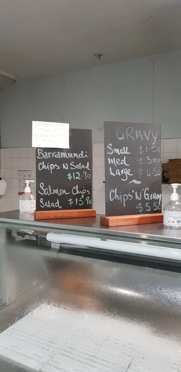 Menu, Belmont fish and chips