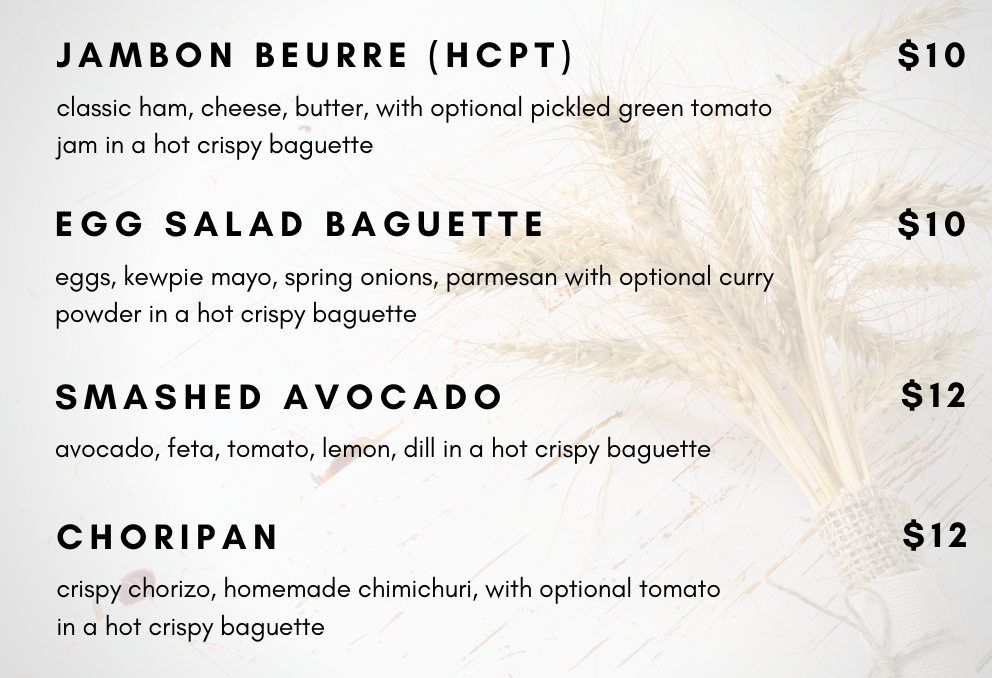 Menu, Micah Coffee Brewers