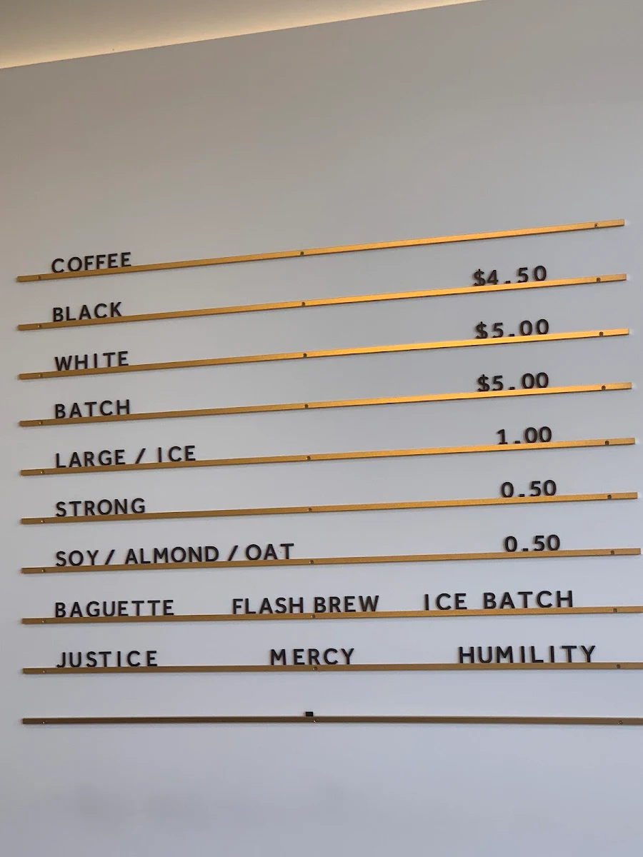 Menu, Micah Coffee Brewers