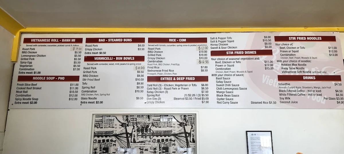 Menu, Banh Mi K