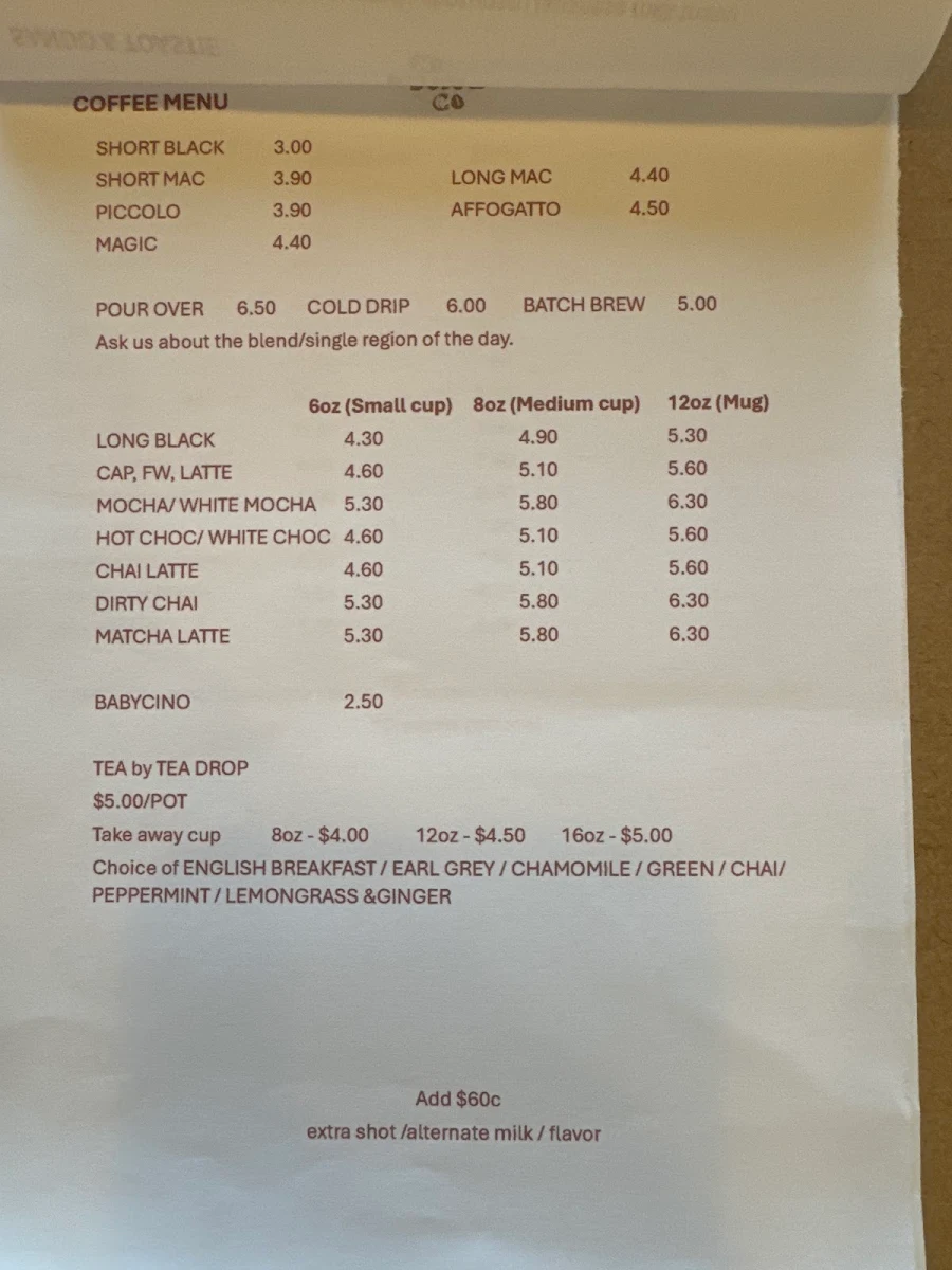 Menu, Studio Solo & Co