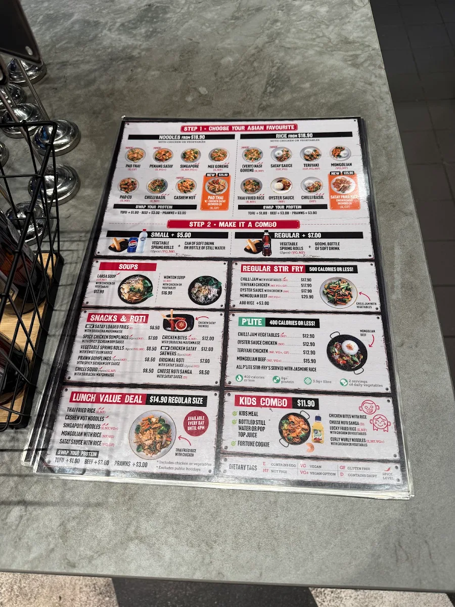 Menu, P'Nut Zetland