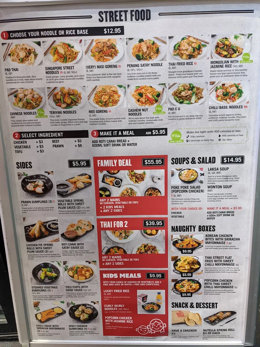 Menu, P'Nut Zetland