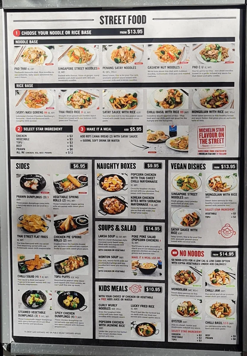 Menu, P'Nut Zetland
