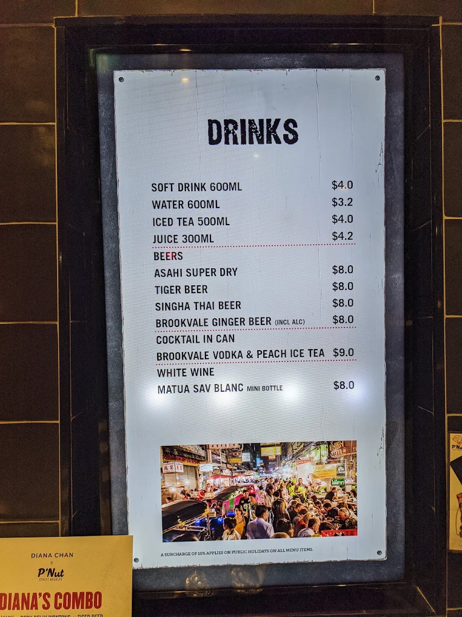 Menu, P'Nut Zetland
