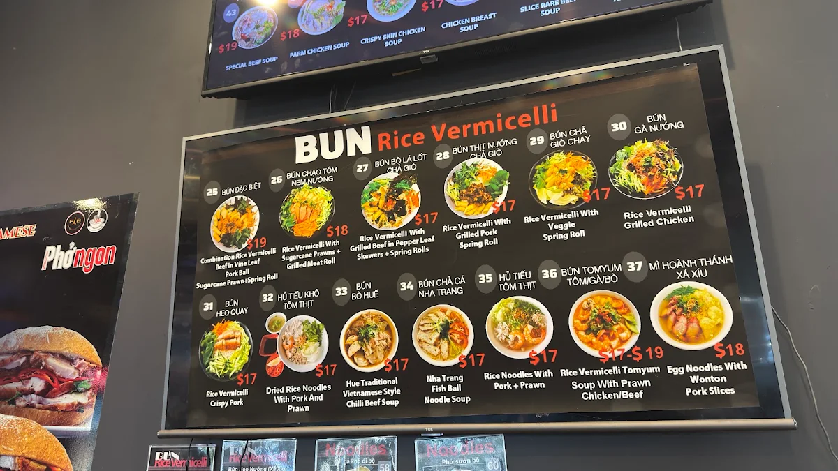 Menu, Pho Ngon