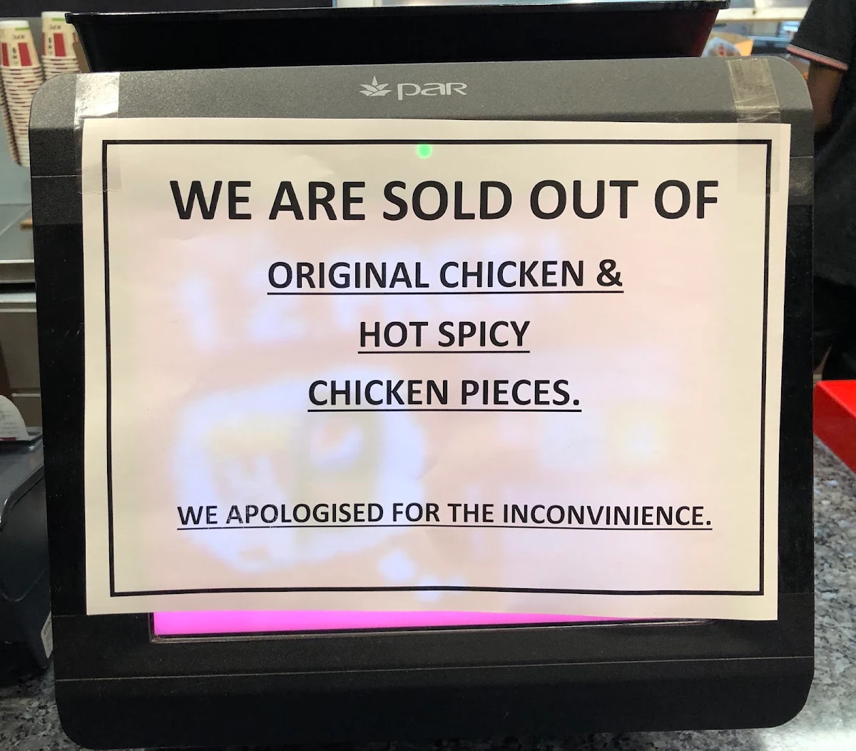 Menu, KFC Karawara