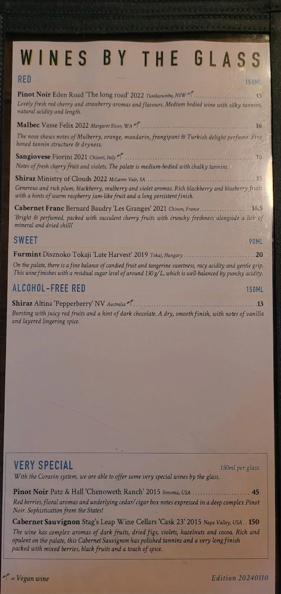 Menu, Stone House Wine Bar & Kitchen