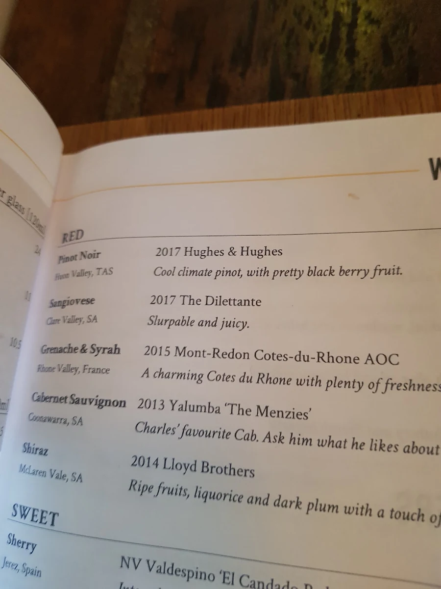 Menu, Stone House Wine Bar & Kitchen