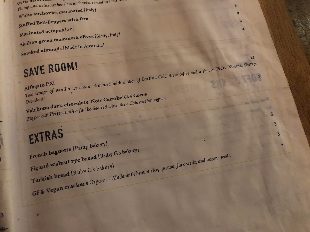 Menu, Stone House Wine Bar & Kitchen
