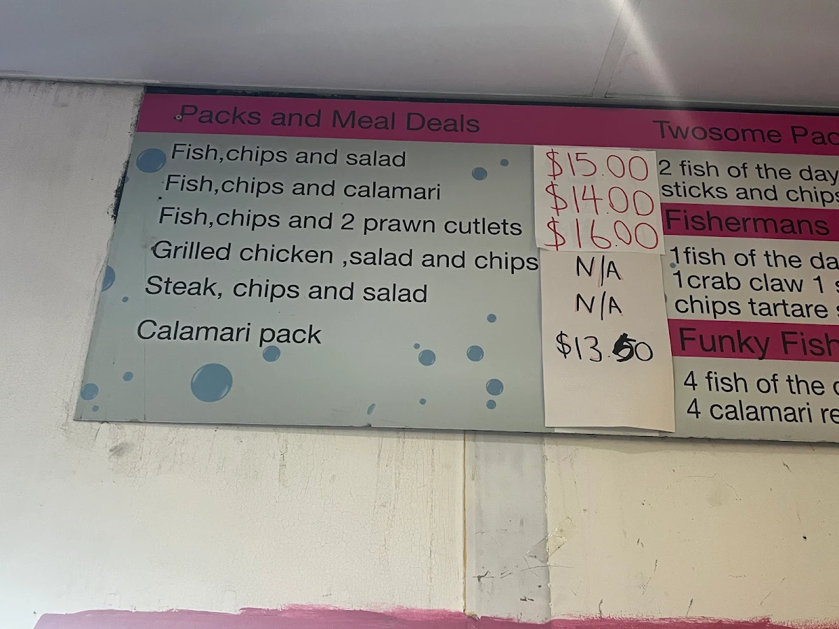 Menu, The Funky Fish Inn