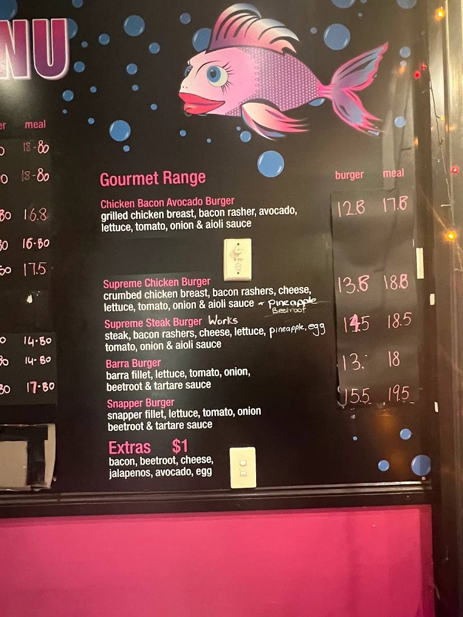 Menu, The Funky Fish Inn