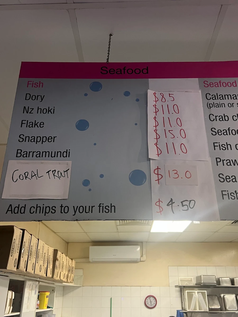 Menu, The Funky Fish Inn