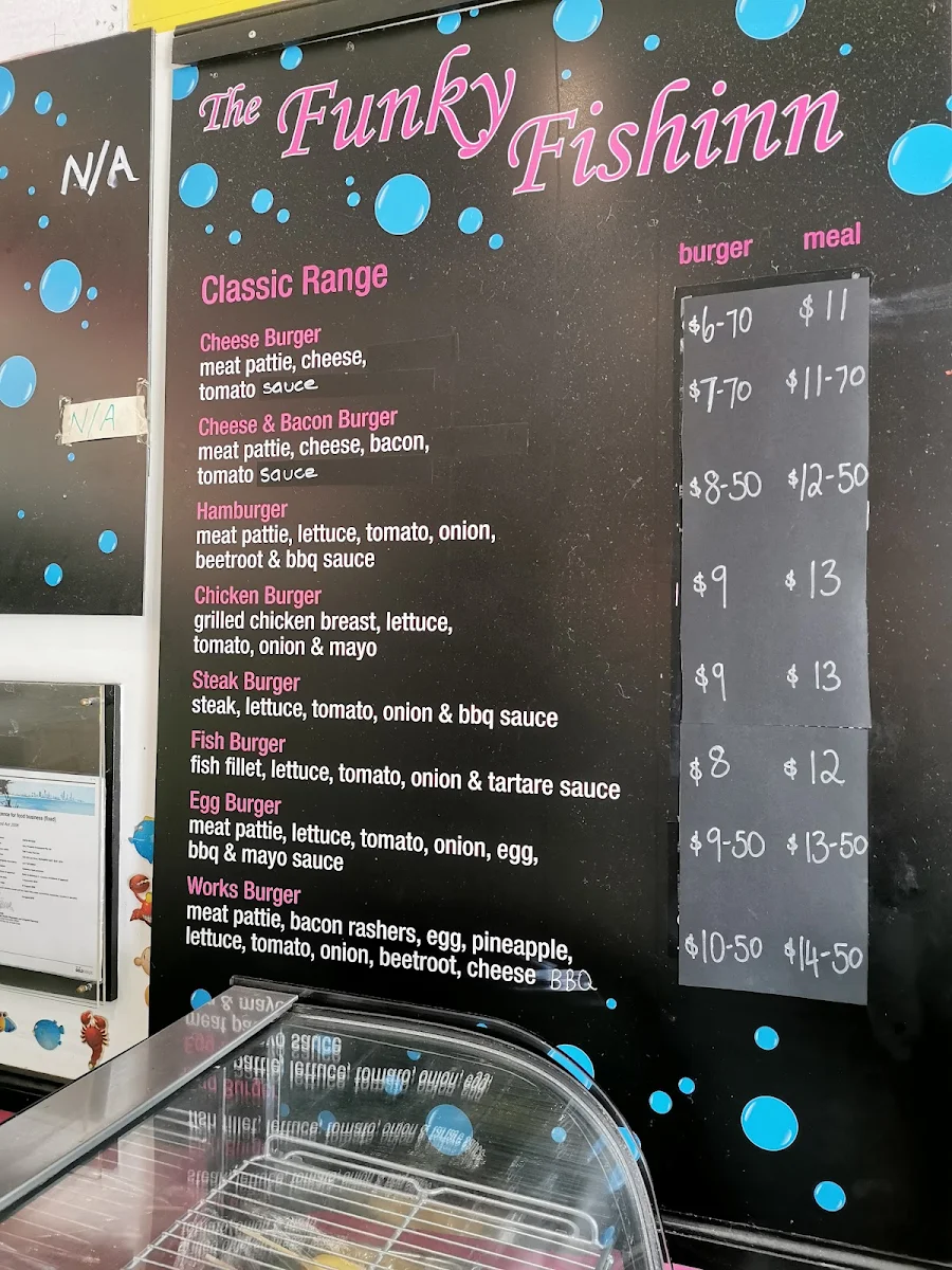 Menu, The Funky Fish Inn