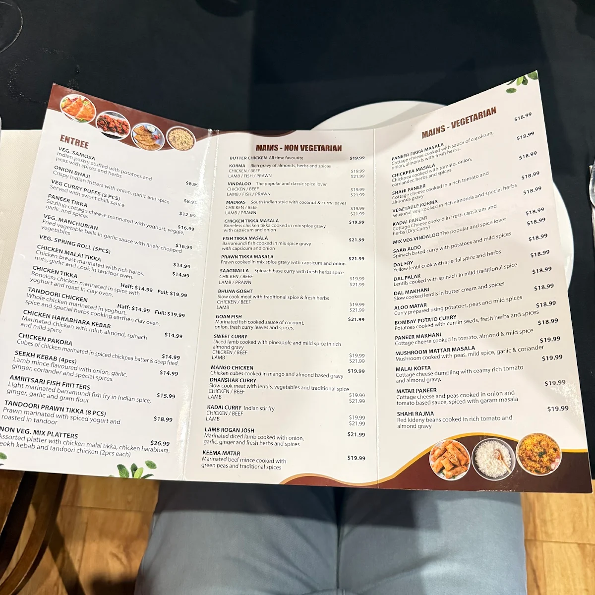 Menu, Saleena's Cinnamon Indian cuisine - Southport/Labrador