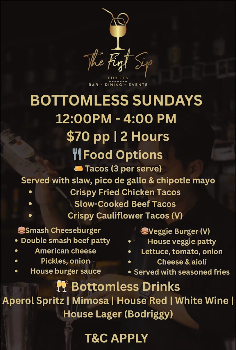 Menu, The First Sip