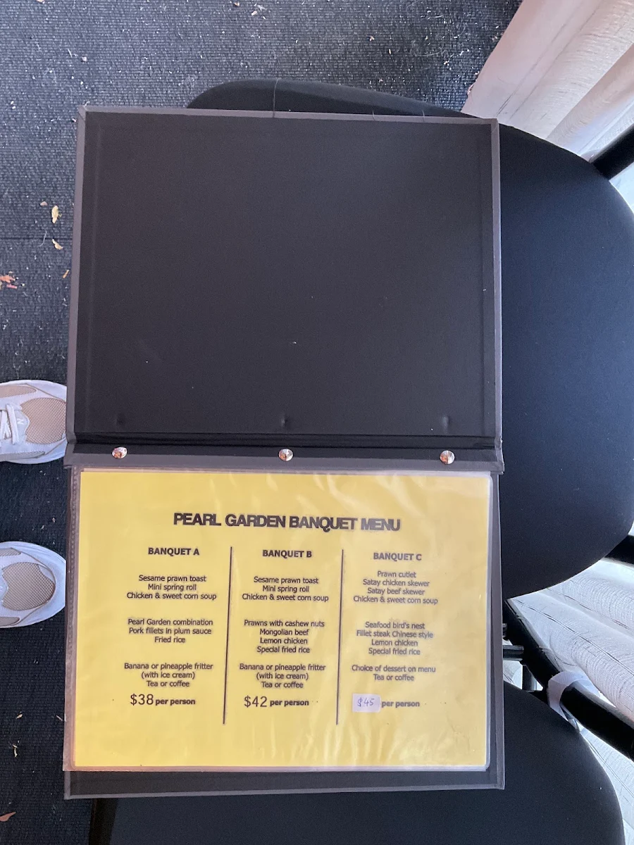 Menu, Pearl Garden Restaurant