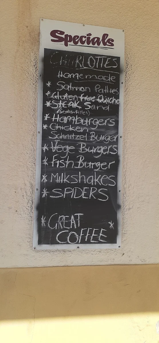 Menu, Charlotte's at the Grand