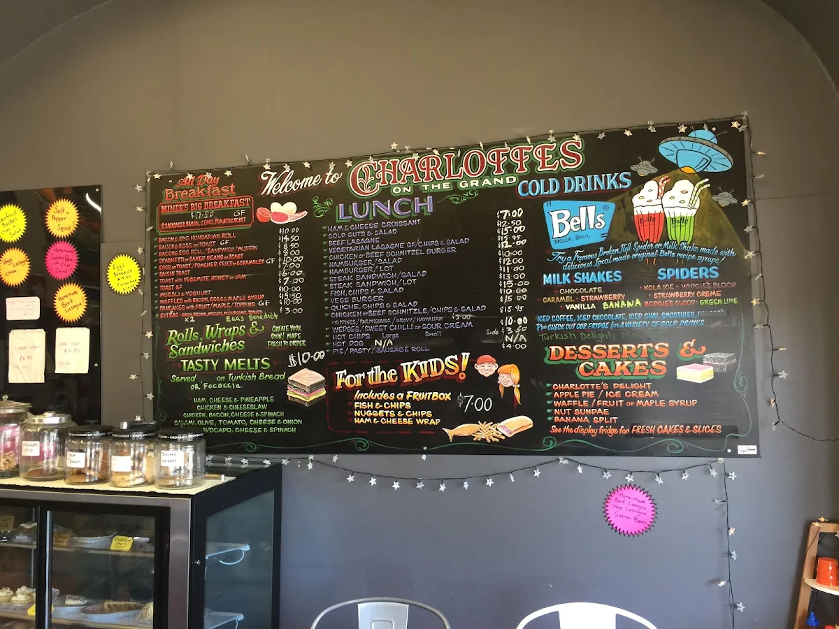 Menu, Charlotte's at the Grand