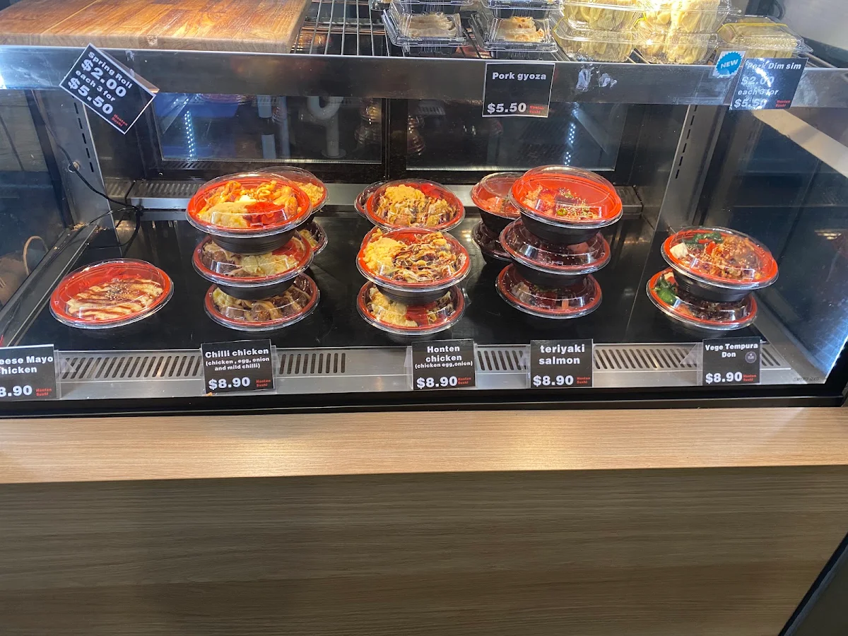Menu, Honten sushi