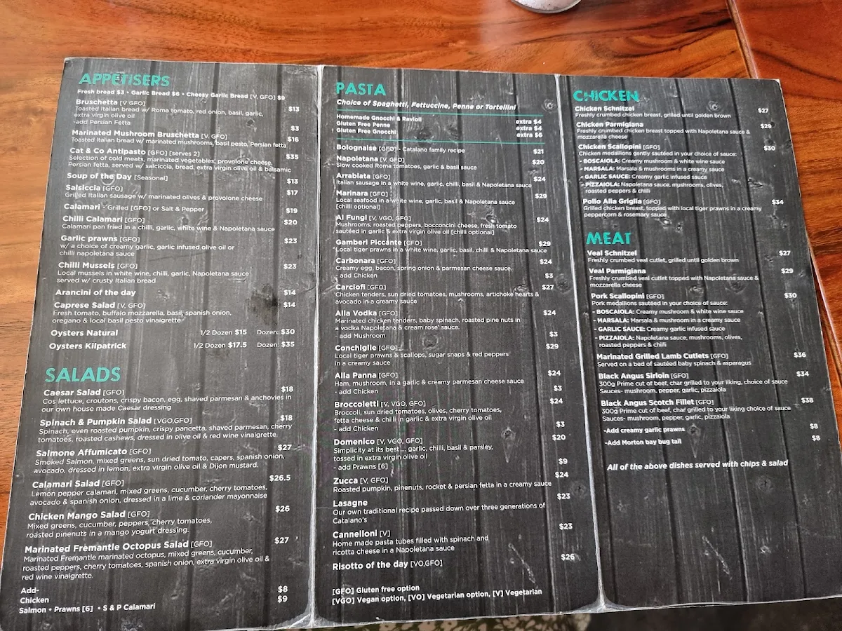 Menu, Catalano & Co Baldivis