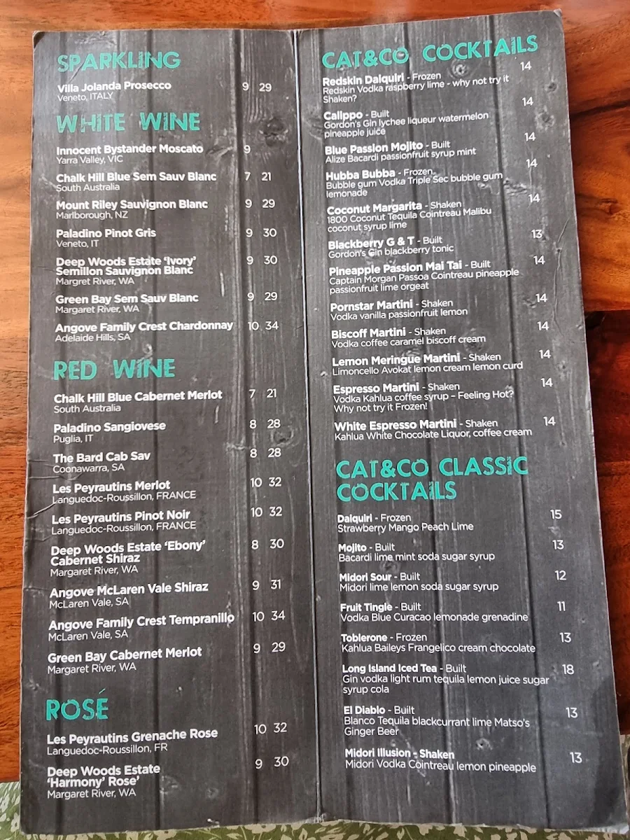 Menu, Catalano & Co Baldivis