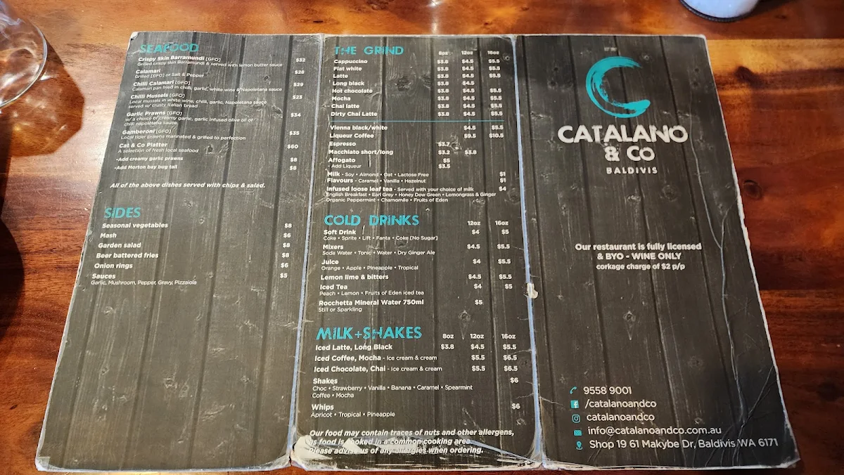 Menu, Catalano & Co Baldivis