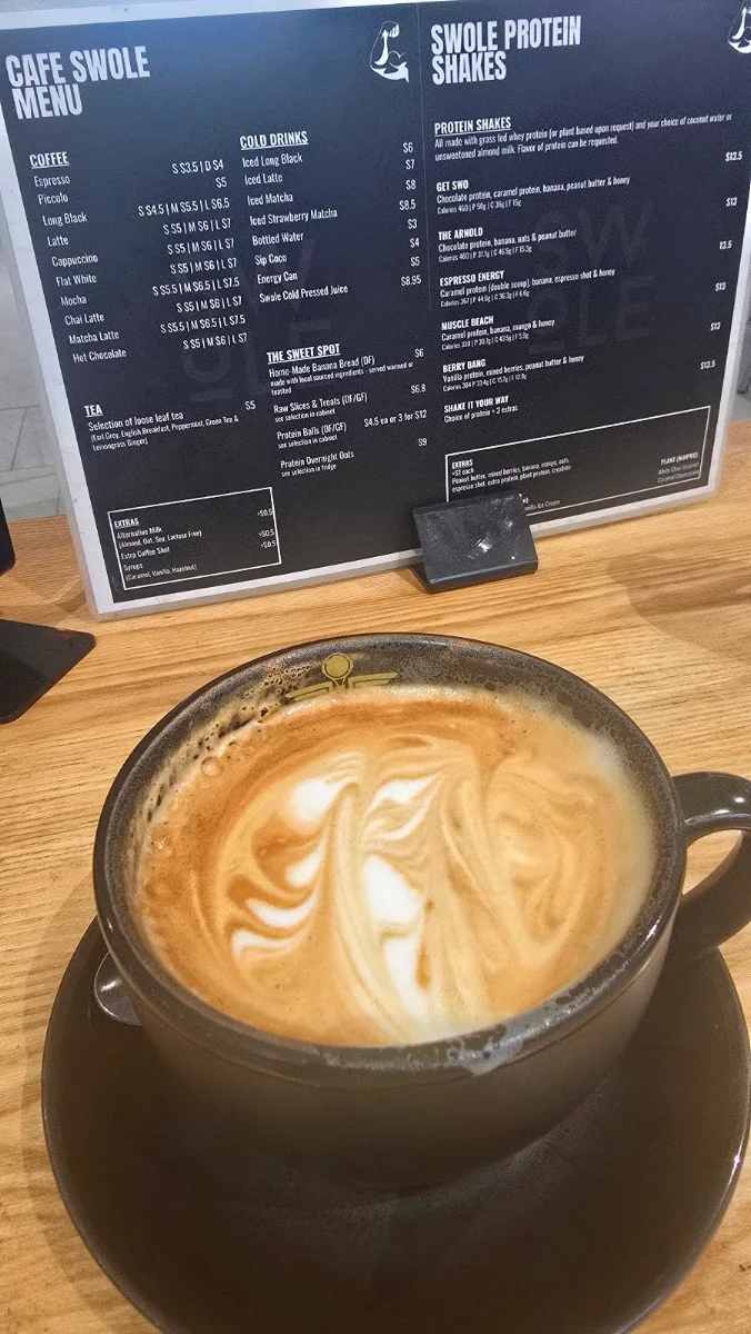 Menu, Cafe Swole
