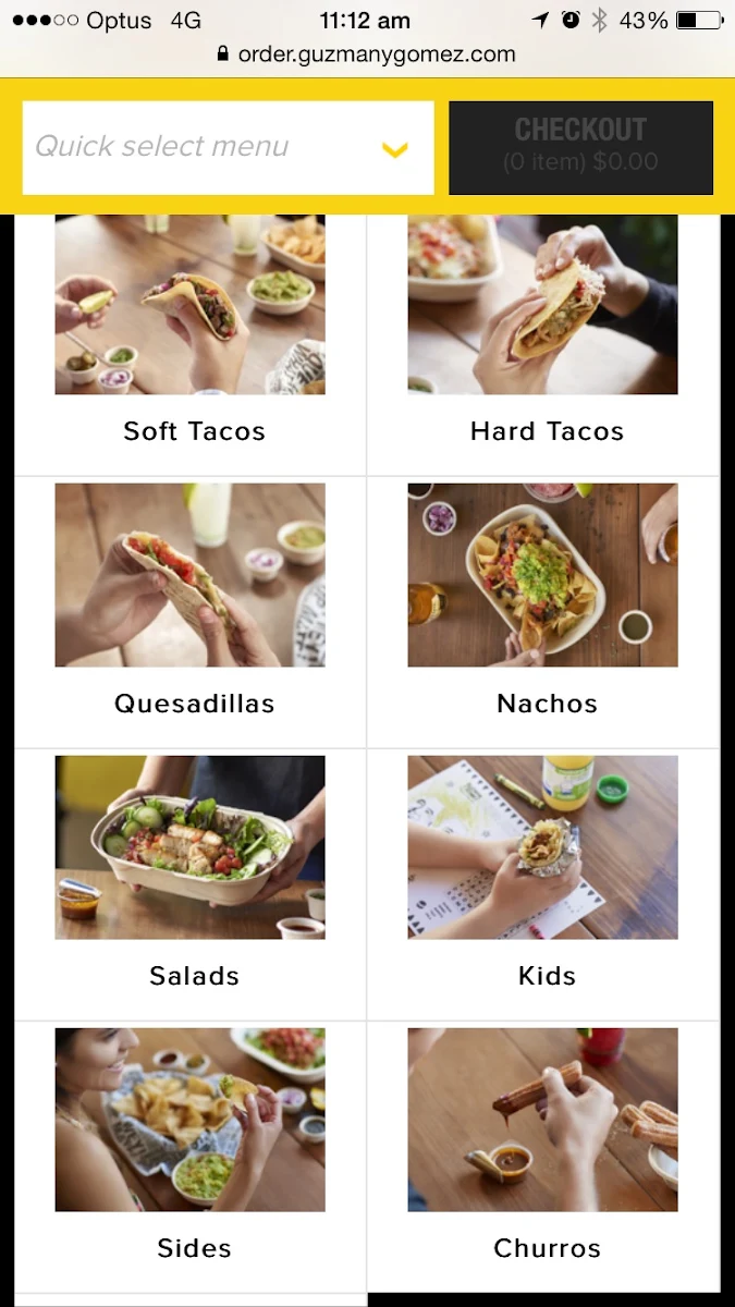 Menu, Guzman y Gomez - Albany Creek