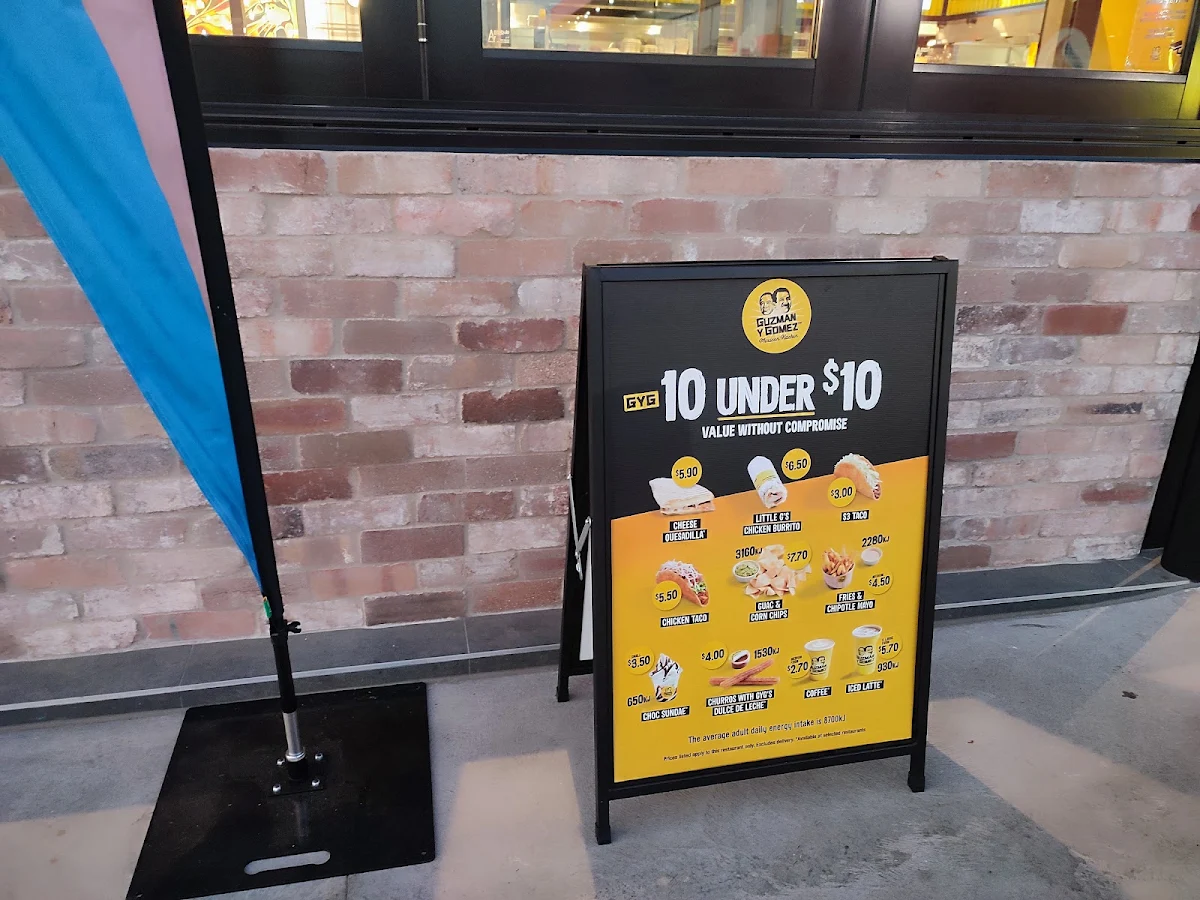 Menu, Guzman y Gomez - Stuart Park
