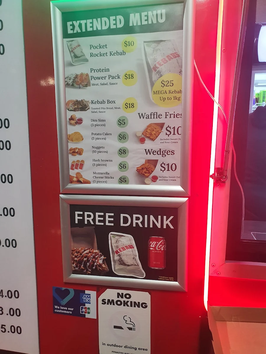 Menu, Kebab Stop