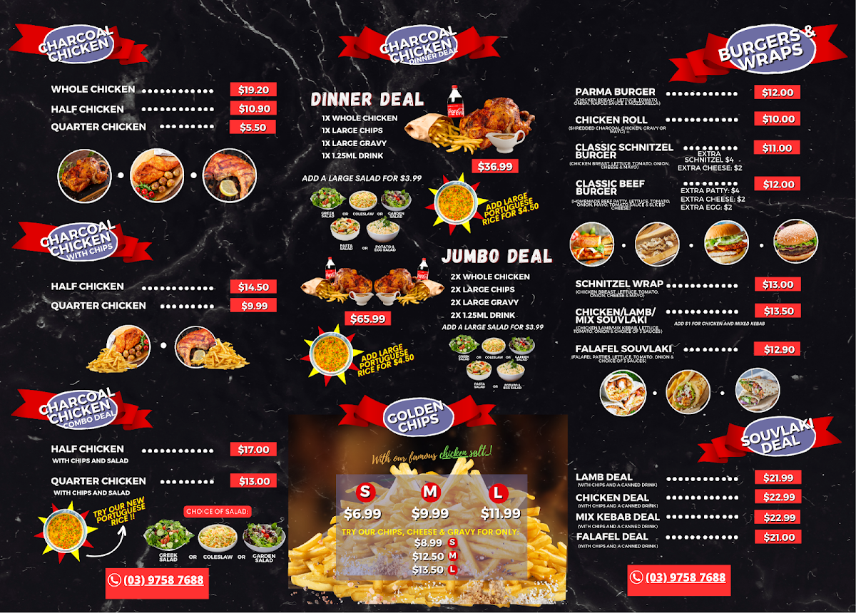 Menu, Gully Slice & Grill Kebab House