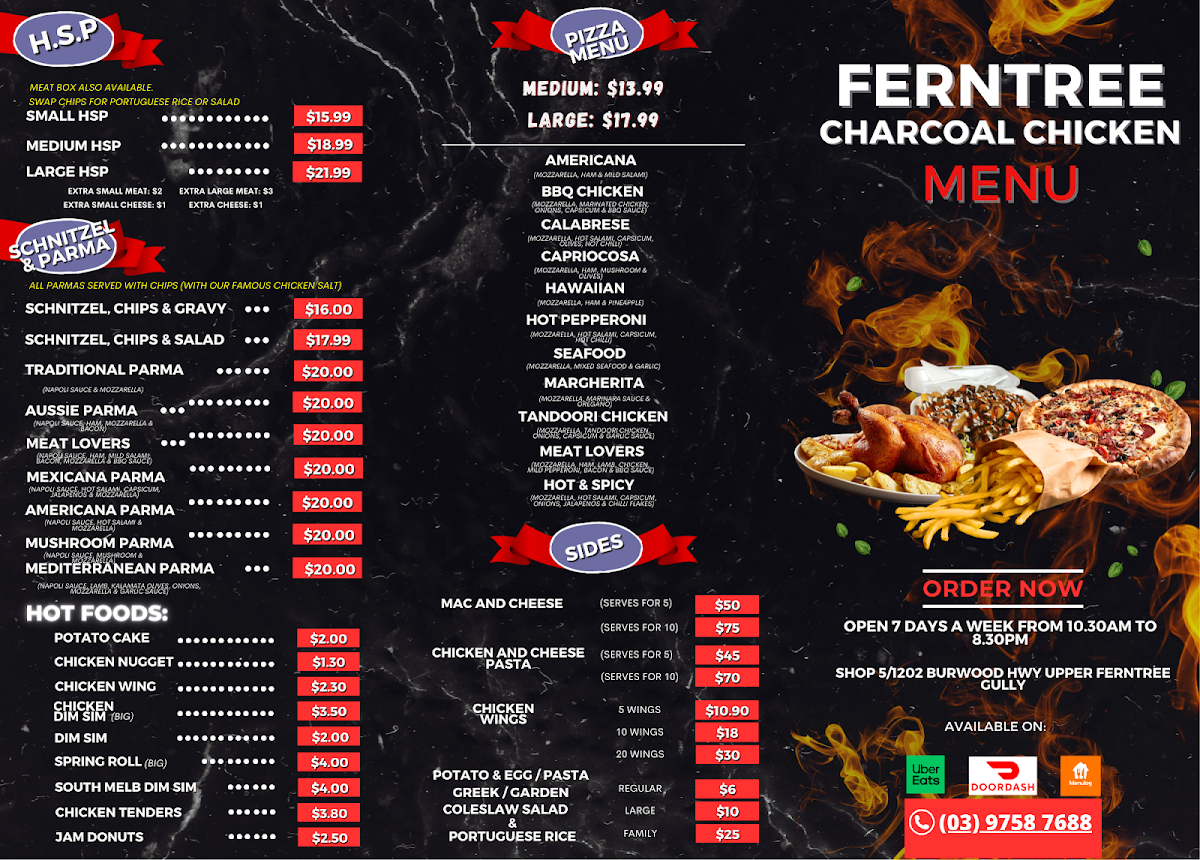 Menu, Gully Slice & Grill Kebab House