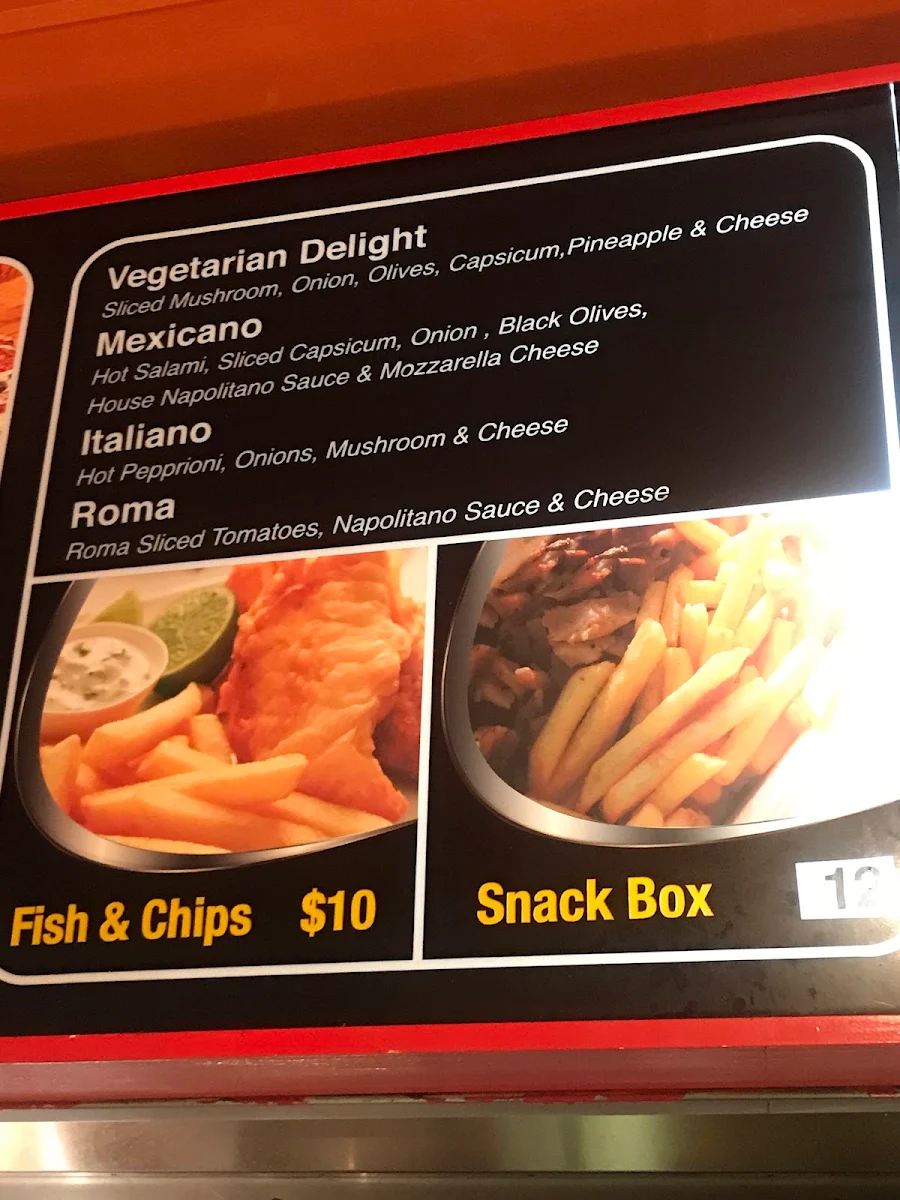 Menu, Ali Baba Kebab Palace