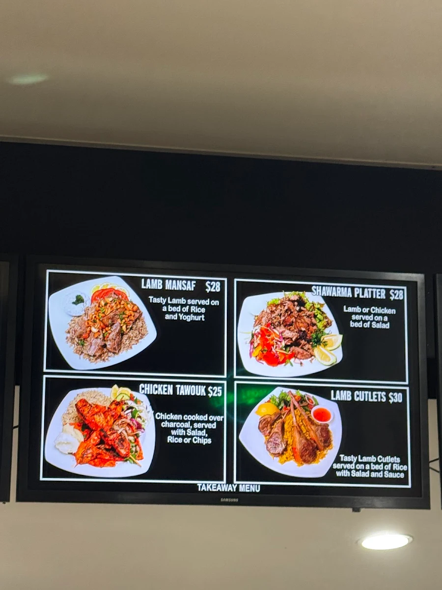 Menu, Little Lebanon Restaurant - Victoria Park