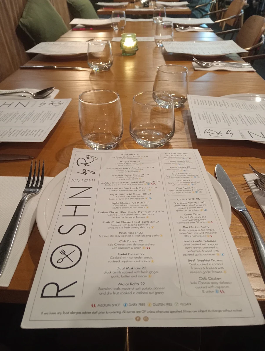 Menu, Roshni by Raj