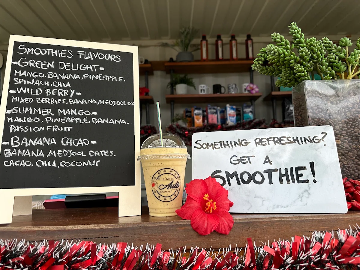 Menu, AUTE D’Lights & Coffee