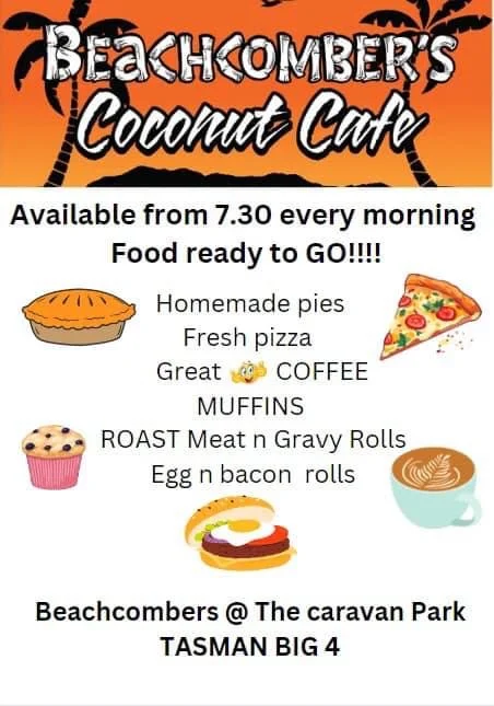 Menu, Beachy's Coconut Cafe