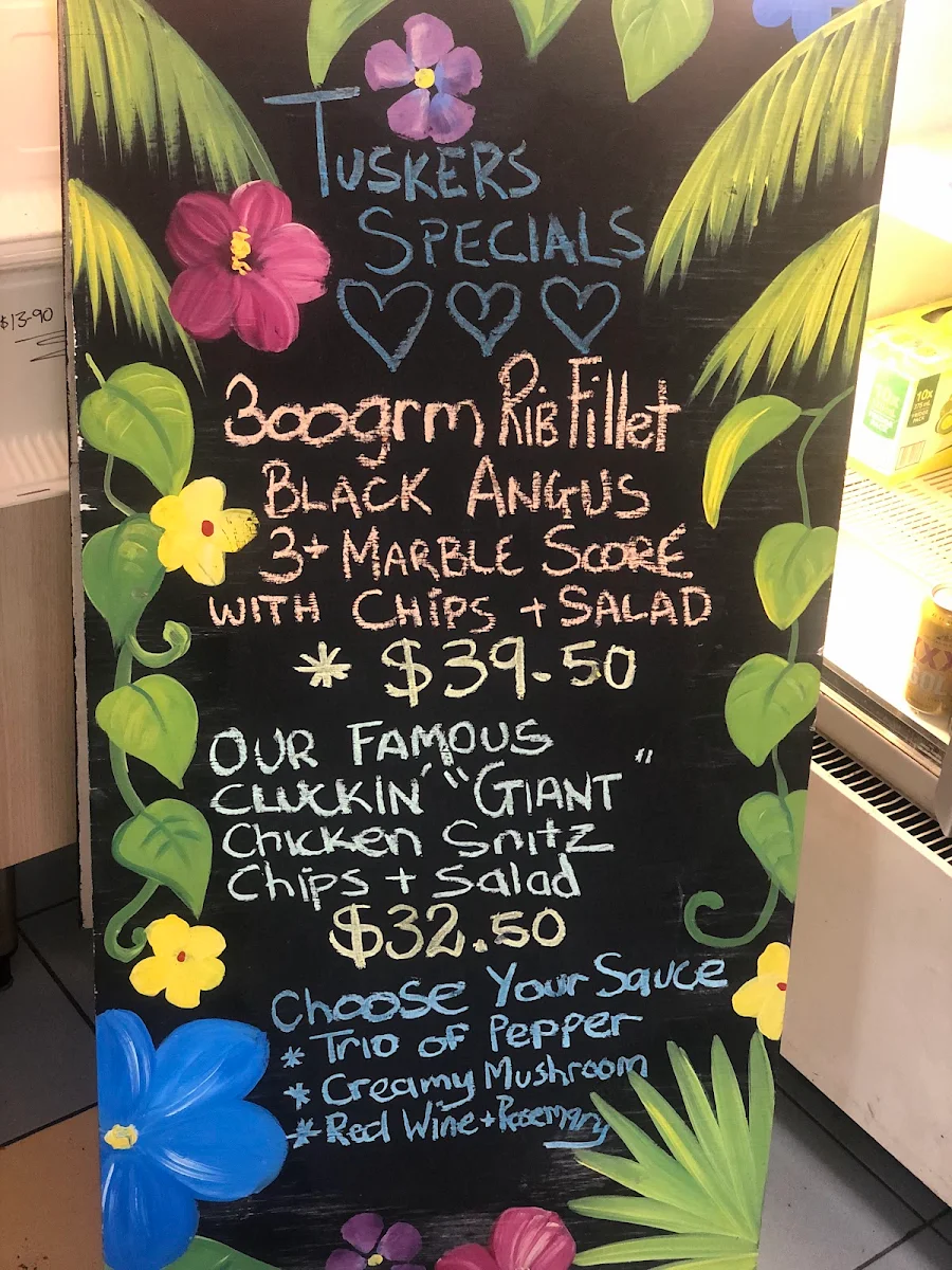 Menu, Beachy's Coconut Cafe