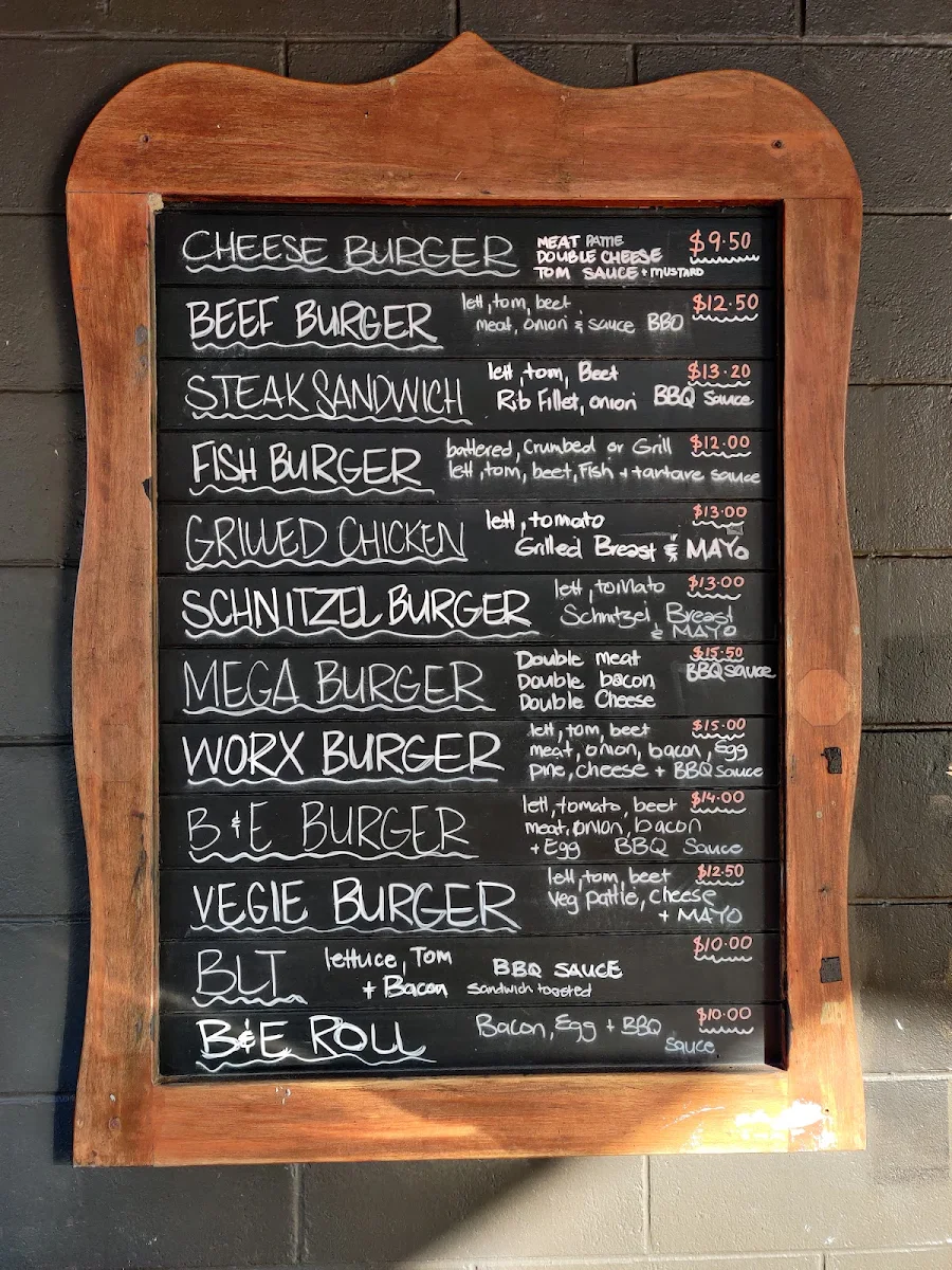Menu, Beachy's Coconut Cafe