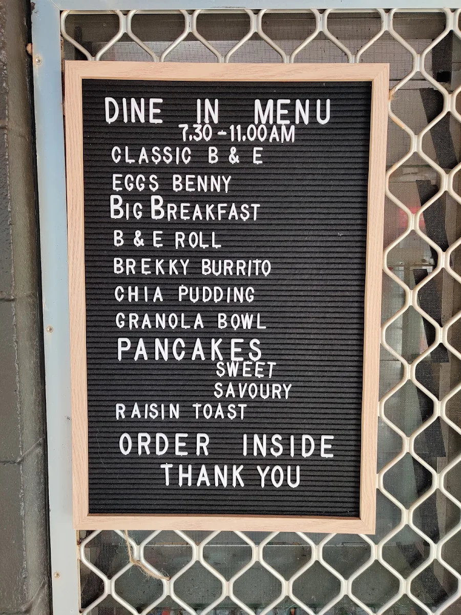 Menu, Beachy's Coconut Cafe