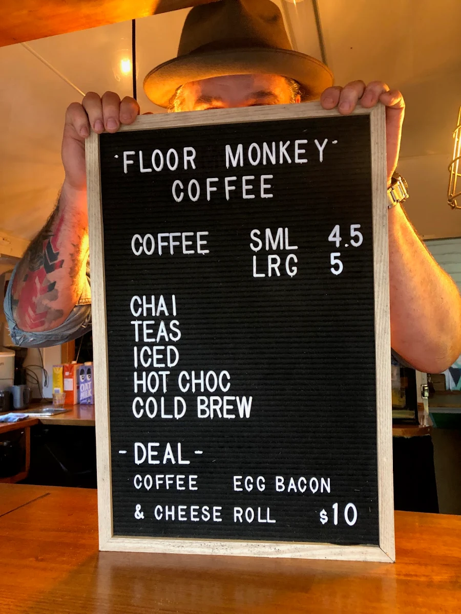Menu, Floor Monkey Coffee