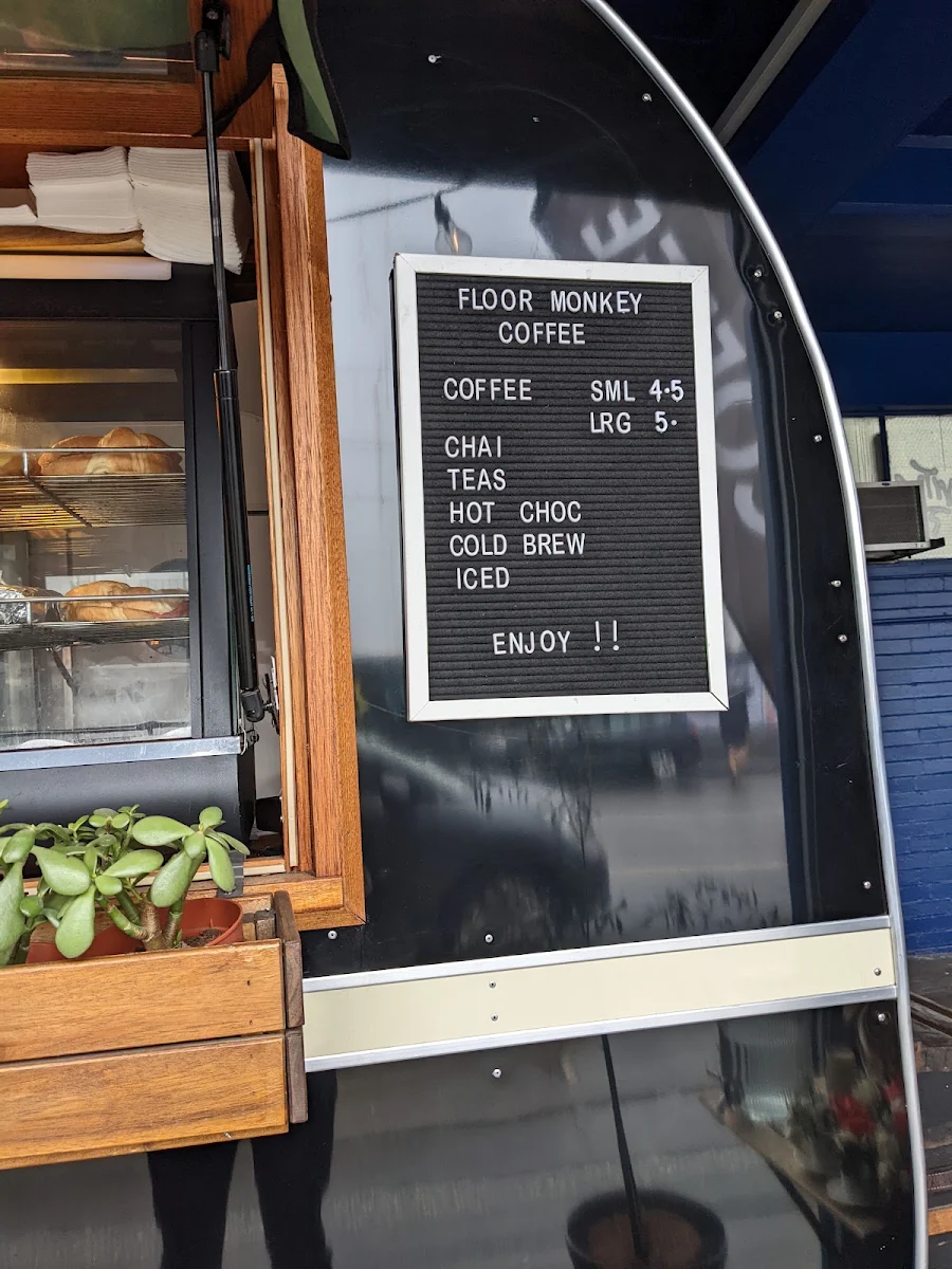 Menu, Floor Monkey Coffee