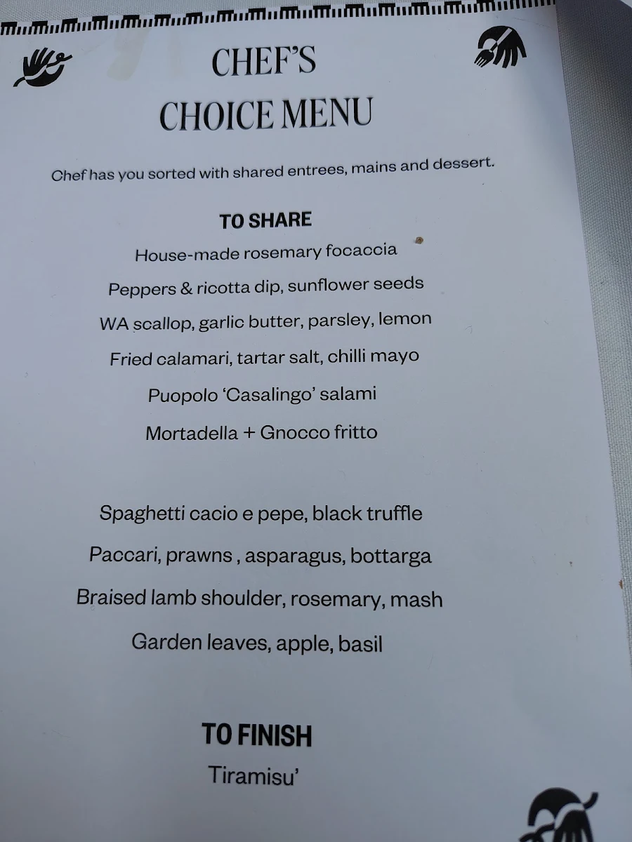 Menu, Marameo