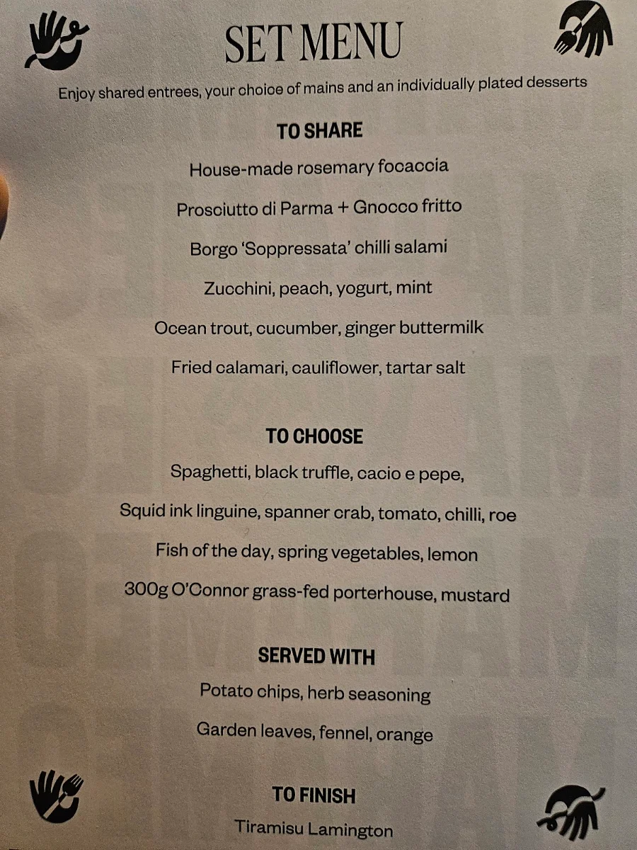 Menu, Marameo