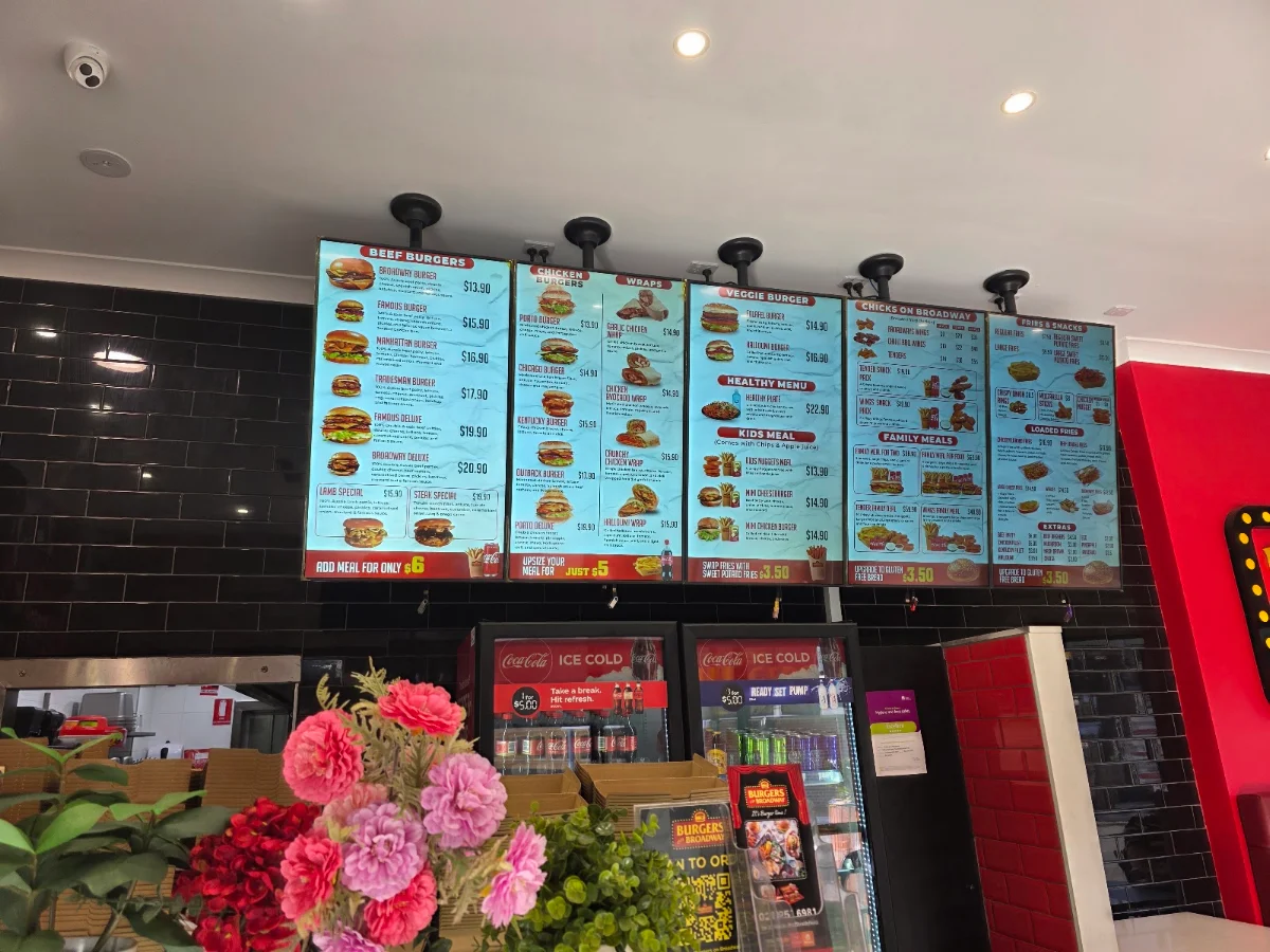 Menu, Burgers on Broadway Strathfield