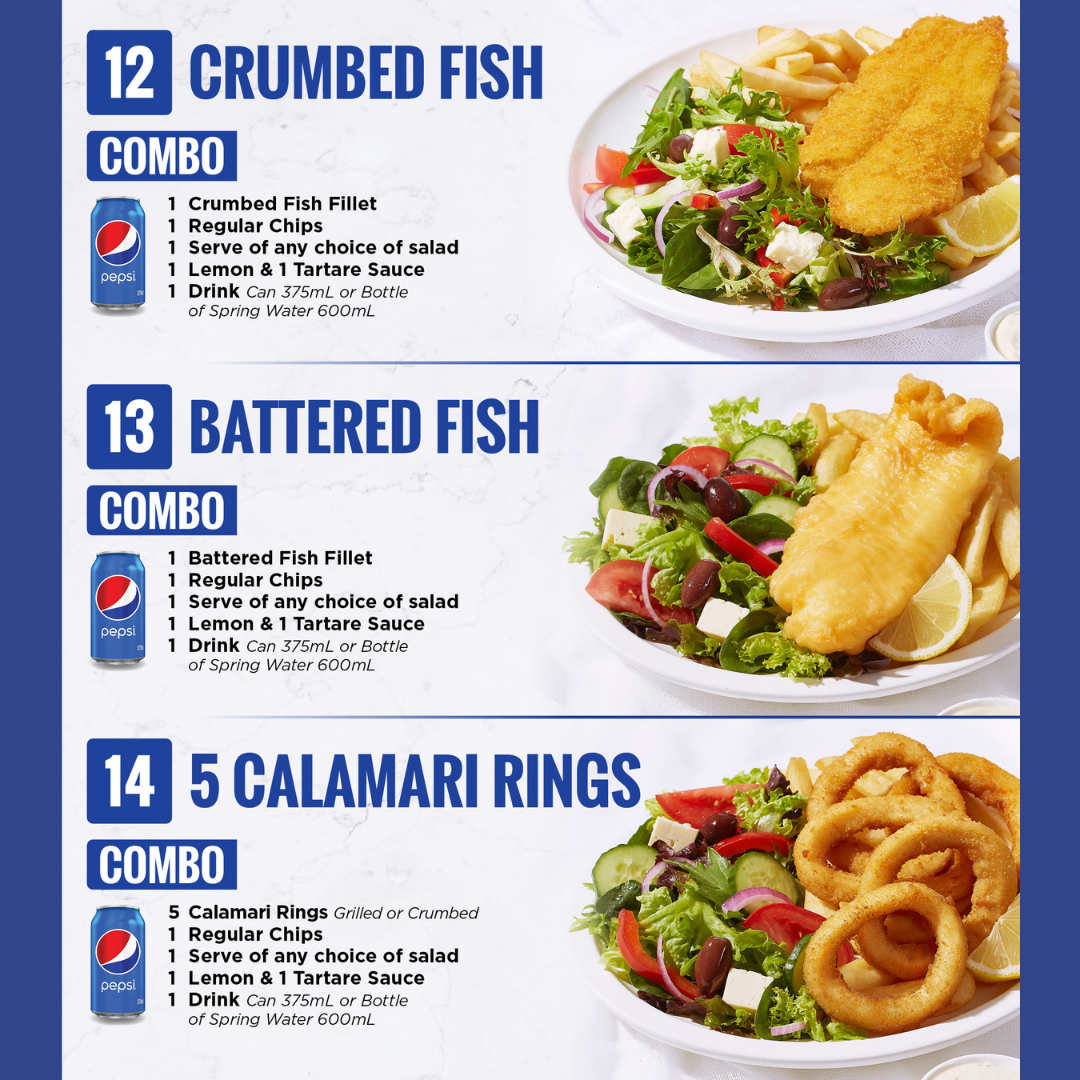 Menu, Fish & Chix - Eastgardens